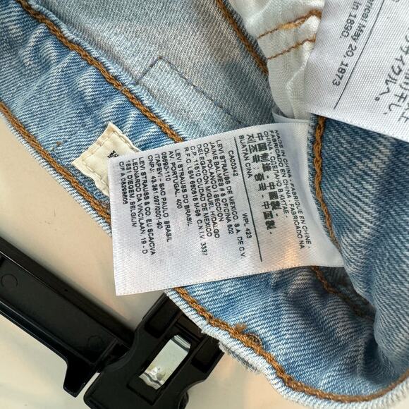 Levi's 501 Logo Spellout Trim Cutoff Denim Shorts - 27 - Picture 9 of 9